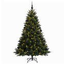 VidaXL Sztuczna choinka z bombką 180 cm 300 LED Ciepła biel