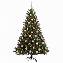 VidaXL Sztuczna choinka z bombką 180 cm 300 LED Ciepła biel