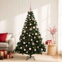 VidaXL Sztuczna choinka z bombkami 150 cm 150 LED Ciepła biel