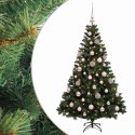 VidaXL Sztuczna choinka z bombkami 150 cm 150 LED Ciepła biel