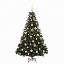 VidaXL Sztuczna choinka z bombkami 150 cm 150 LED Ciepła biel
