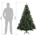 VidaXL Sztuczna choinka z bombkami 180 cm 300 LED Ciepła biel