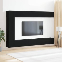 TV CABINET SET 9 SZT. CZARNY DĄB