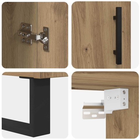 VidaXL Highboard 2 szt. Dąb rzemieślniczy 69,5 x 34 x 180 cm