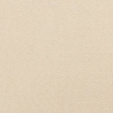 VidaXL Łóżko kontynentalne z materacem, kremowe, tkanina, 180x200 cm