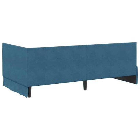 RAMA ŁÓŻKA NAROŻNEGO Z MATERACEM 2 SZT. NIEBIESKI 90 X 200 CM