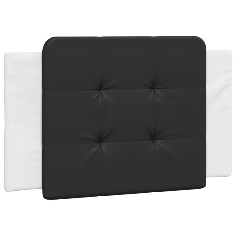VidaXL Rama łóżka z LED bez materaca, Zadar, biało-czarna, 90x200 cm