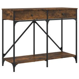 STOLIK KONSOLOWY, PRZYDYMIONY DĄB, 100X39X78,5 CM