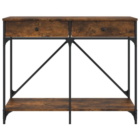 STOLIK KONSOLOWY, PRZYDYMIONY DĄB, 100X39X78,5 CM