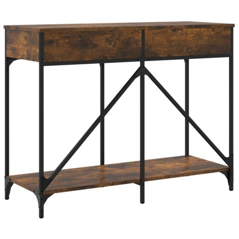 STOLIK KONSOLOWY, PRZYDYMIONY DĄB, 100X39X78,5 CM
