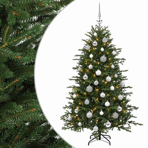 VidaXL Sztuczna choinka z bombką 120 cm 150 LED Ciepła biel