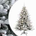 VidaXL Sztuczna choinka z bombką 150 cm 150 LED Ciepła biel