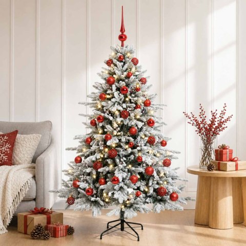 VidaXL Sztuczna choinka z bombką 150 cm 150 LED Ciepła biel