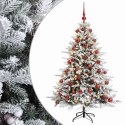 VidaXL Sztuczna choinka z bombką 150 cm 150 LED Ciepła biel