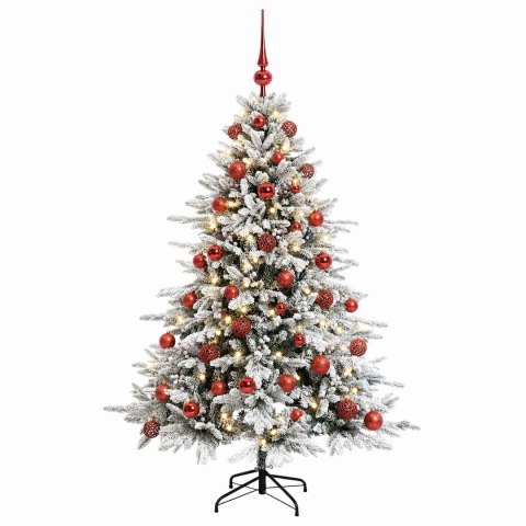 VidaXL Sztuczna choinka z bombką 150 cm 150 LED Ciepła biel