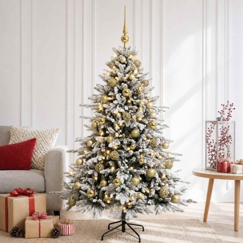 VidaXL Sztuczna choinka z bombką 150 cm 150 LED Ciepła biel