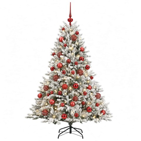 VidaXL Sztuczna choinka z bombką 150 cm 150 LED Ciepła biel