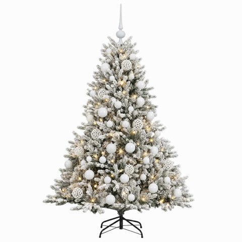 VidaXL Sztuczna choinka z bombką 150 cm 150 LED Ciepła biel