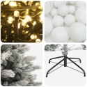 VidaXL Sztuczna choinka z bombką 150 cm 150 LED Ciepła biel
