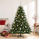 VidaXL Sztuczna choinka z bombką 150 cm 150 LED Ciepła biel