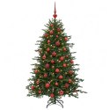 VidaXL Sztuczna choinka z bombką 150 cm 150 LED Ciepła biel