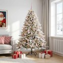 VidaXL Sztuczna choinka z bombką 180 cm 300 LED Ciepła biel