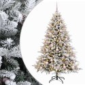 VidaXL Sztuczna choinka z bombką 180 cm 300 LED Ciepła biel