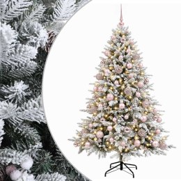 VidaXL Sztuczna choinka z bombką 180 cm 300 LED Ciepła biel