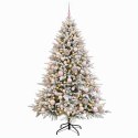 VidaXL Sztuczna choinka z bombką 180 cm 300 LED Ciepła biel