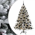 VidaXL Sztuczna choinka z bombką 180 cm 300 LED Ciepła biel