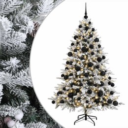 VidaXL Sztuczna choinka z bombką 180 cm 300 LED Ciepła biel