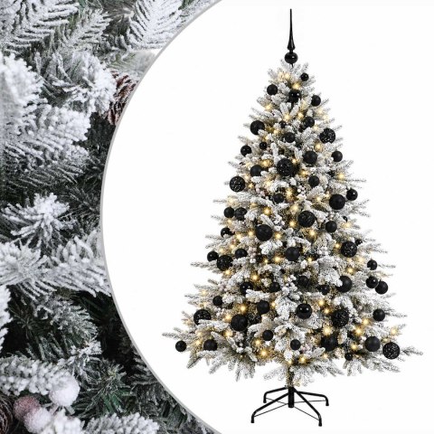 VidaXL Sztuczna choinka z bombką 180 cm 300 LED Ciepła biel