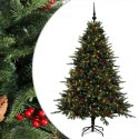 VidaXL Sztuczna choinka z bombką 210 cm 300 LED Ciepła biel
