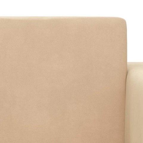 2-OS. SOFA DLA DZIECI ROZKŁADANA KREMOWA MIĘKKI PLUSZ