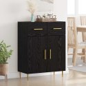 VidaXL Bufet Czarny Dąb 69,5 x 34 x 90 cm Drewno inżynieryjne