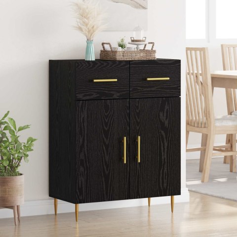 VidaXL Bufet Czarny Dąb 69,5 x 34 x 90 cm Drewno inżynieryjne