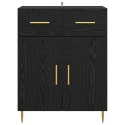 VidaXL Bufet Czarny Dąb 69,5 x 34 x 90 cm Drewno inżynieryjne