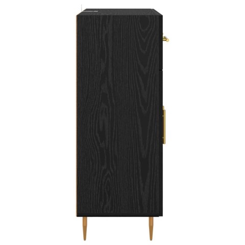 VidaXL Bufet Czarny Dąb 69,5 x 34 x 90 cm Drewno inżynieryjne