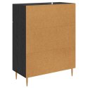 VidaXL Bufet Czarny Dąb 69,5 x 34 x 90 cm Drewno inżynieryjne