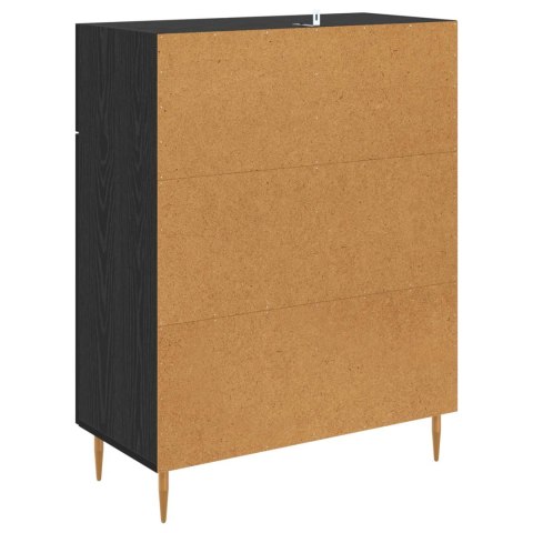 VidaXL Bufet Czarny Dąb 69,5 x 34 x 90 cm Drewno inżynieryjne