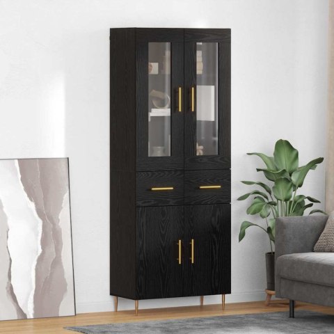 VidaXL Highboard 2 szt. Czarny Dąb 69,5 x 34 x 180 cm