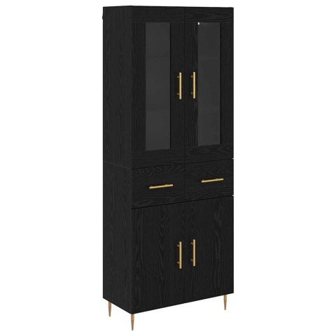 VidaXL Highboard 2 szt. Czarny Dąb 69,5 x 34 x 180 cm