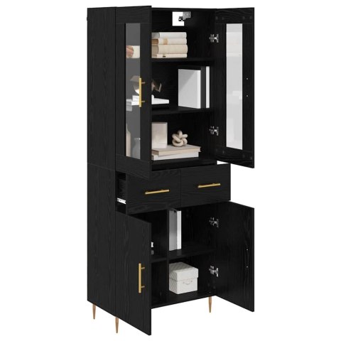 VidaXL Highboard 2 szt. Czarny Dąb 69,5 x 34 x 180 cm