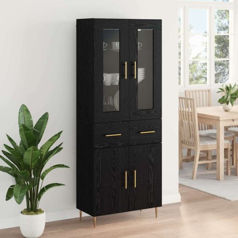 VidaXL Highboard 2 szt. Czarny Dąb 69,5 x 34 x 180 cm