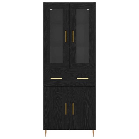 VidaXL Highboard 2 szt. Czarny Dąb 69,5 x 34 x 180 cm
