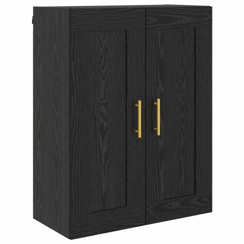 HIGHBOARD CZARNY DĄB 69,5 X 34 X 180 CM DREWNO INŻYNIERYJNE