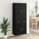 HIGHBOARD CZARNY DĄB 69,5 X 34 X 180 CM DREWNO INŻYNIERYJNE
