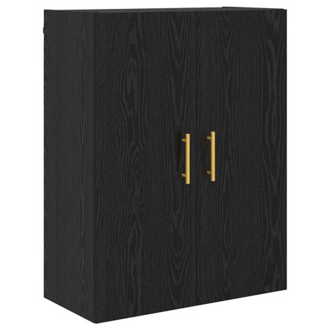 HIGHBOARD CZARNY DĄB 69,5 X 34 X 180 CM DREWNO INŻYNIERYJNE