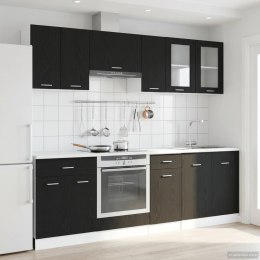 VidaXL Jednostka kuchenna Lyon 8 szt. Czarny dąb Drewno inżynieryjne