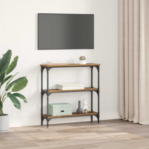 KONSOLA STARE DREWNO 75 X 22,5 X 75 CM DREWNO INŻYNIERYJNE